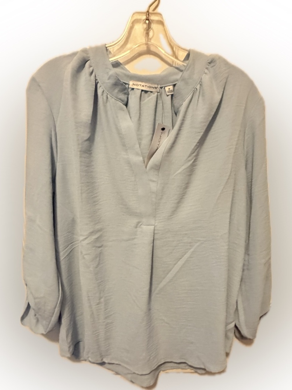 Notations Blue Blouse nwt